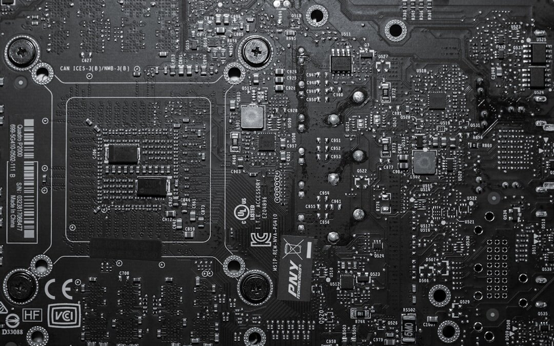 AI processor chip on motherboard